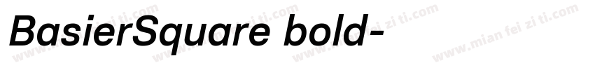 BasierSquare bold字体转换